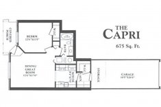 Capri 1 Bedroom Floor plan