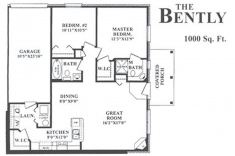 Bently 2 Bedroom Floor plan