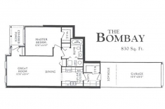 Bombay 1 Bedroom Floor plan