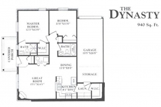 Dynasty 2 Bedroom Floor plan