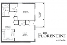 Florentine 1 Bedroom Floor plan