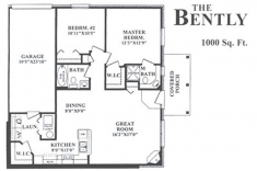 Bently 2 Bedroom Floor plan