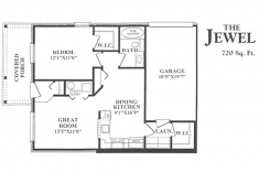 Jewel 1 Bedroom Floor plan